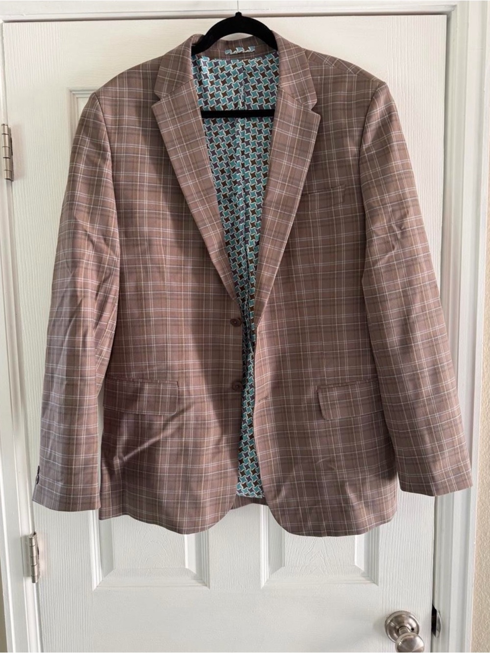 Original Penguin Munsingwear Men’s L Wool Plaid Blazer Silk Lined Sport Coat